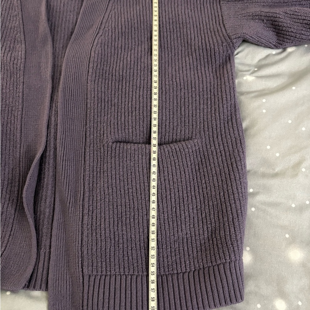 Wilfred Ribbed Purple Cardigan (shrunk) - Picture 5 of 5